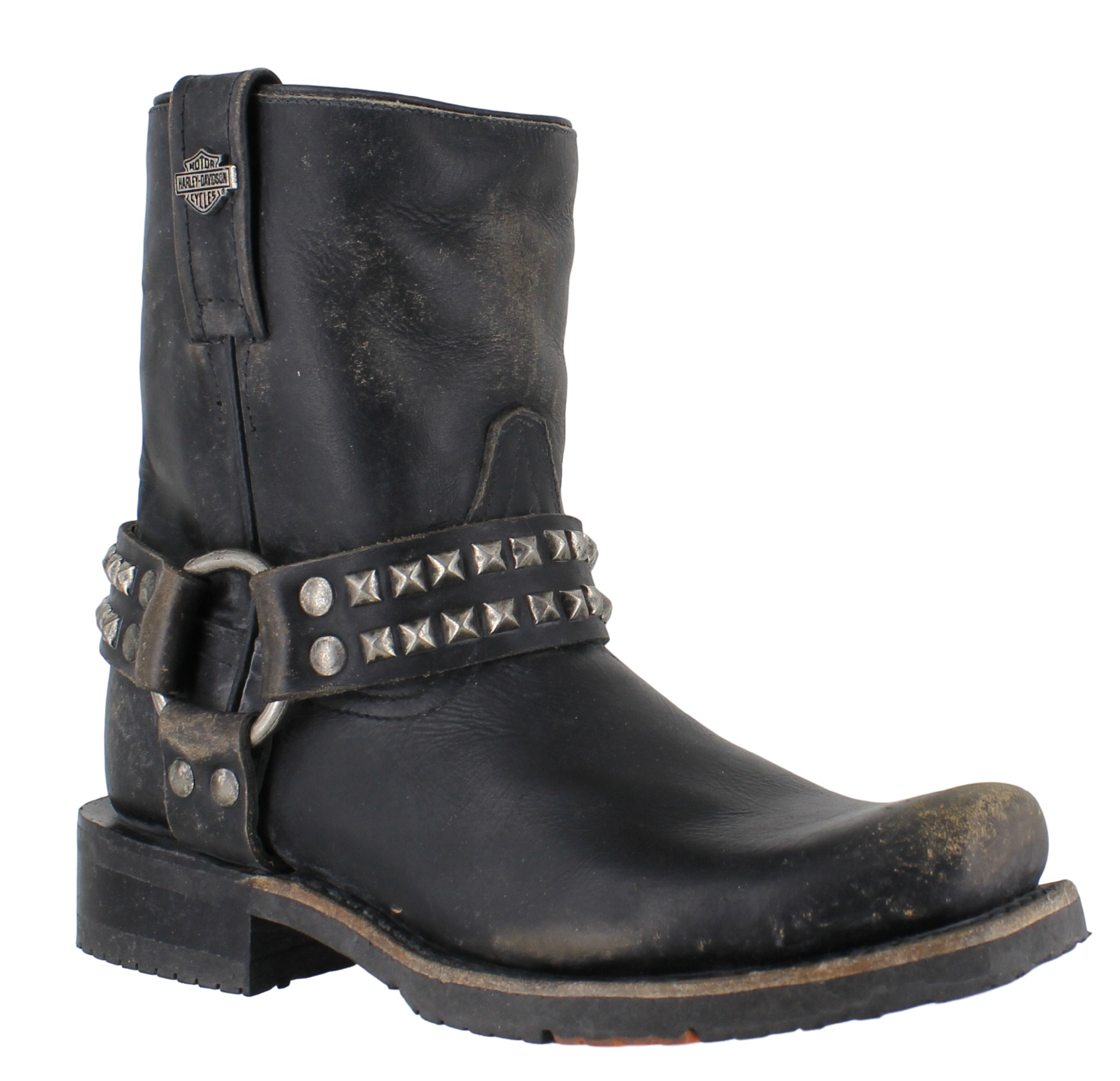 Womens Harley Davidson Katerina Stud Harness Black Zip Up Ankle Boots ...