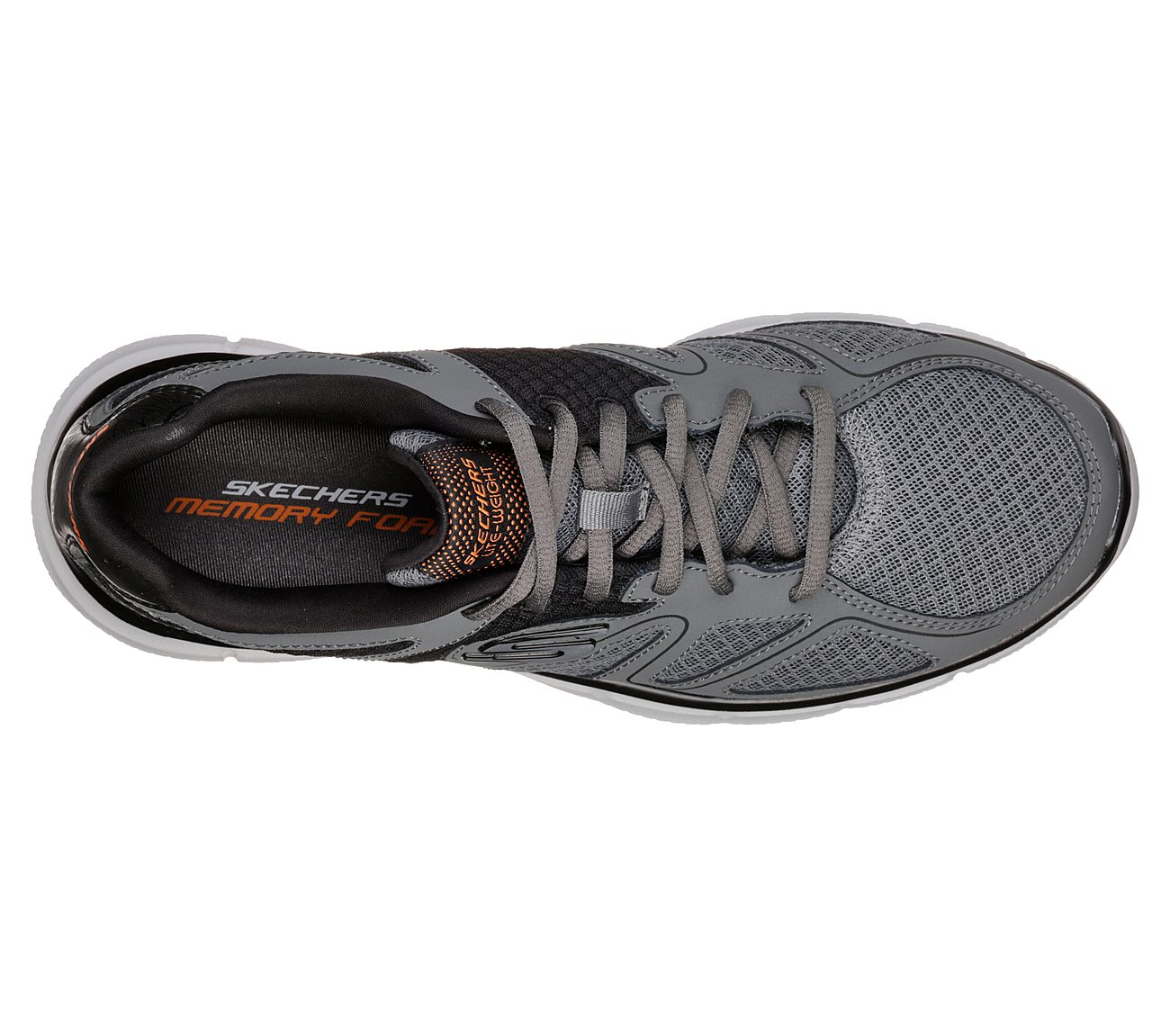skechers lace up hombre gris