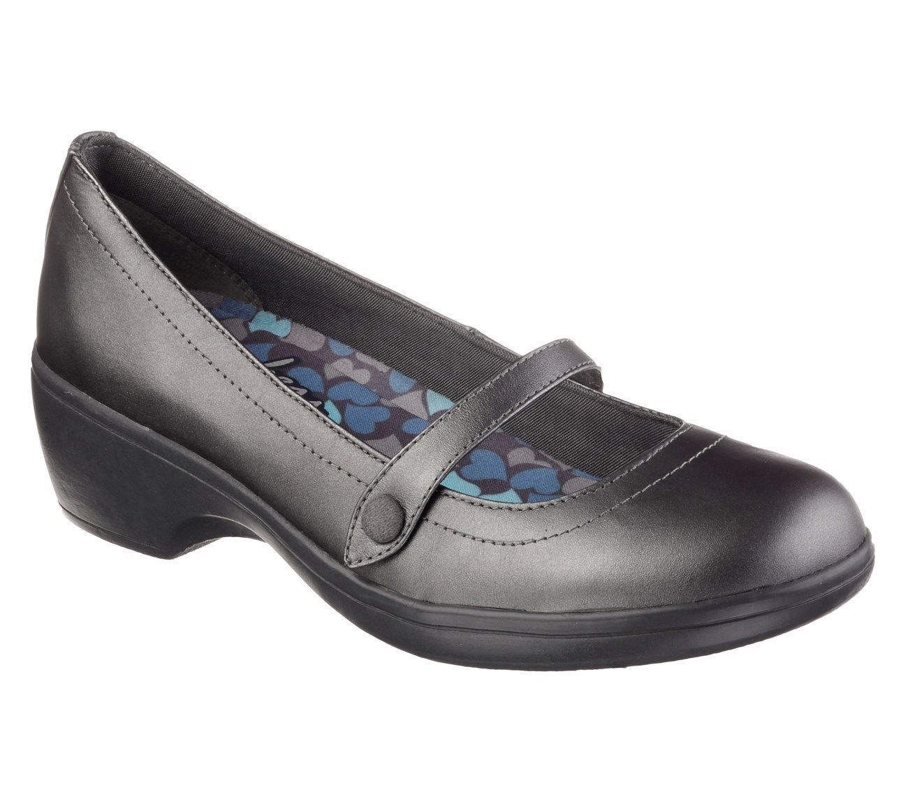 Skechers Flexible-Staple Womens Heeled Mary Jane Shoes | eBay