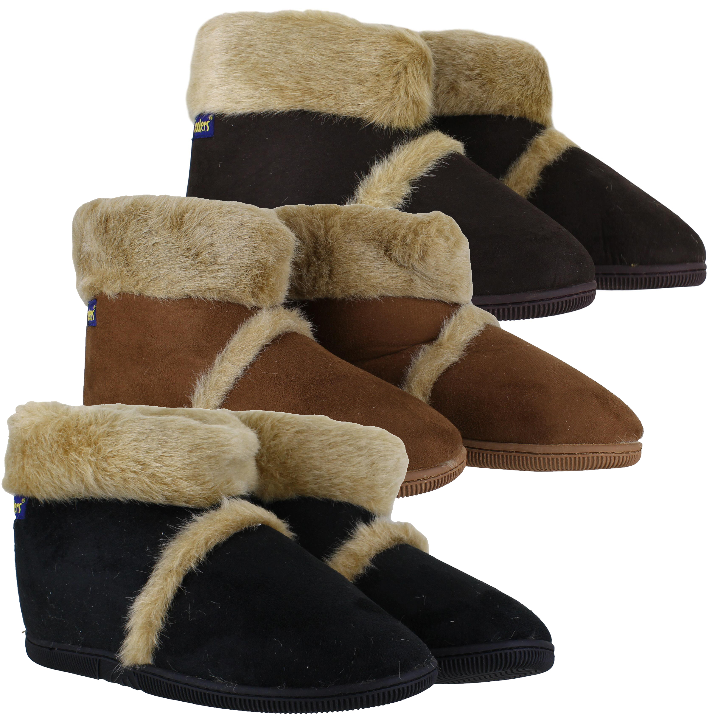 mens furry slipper boots