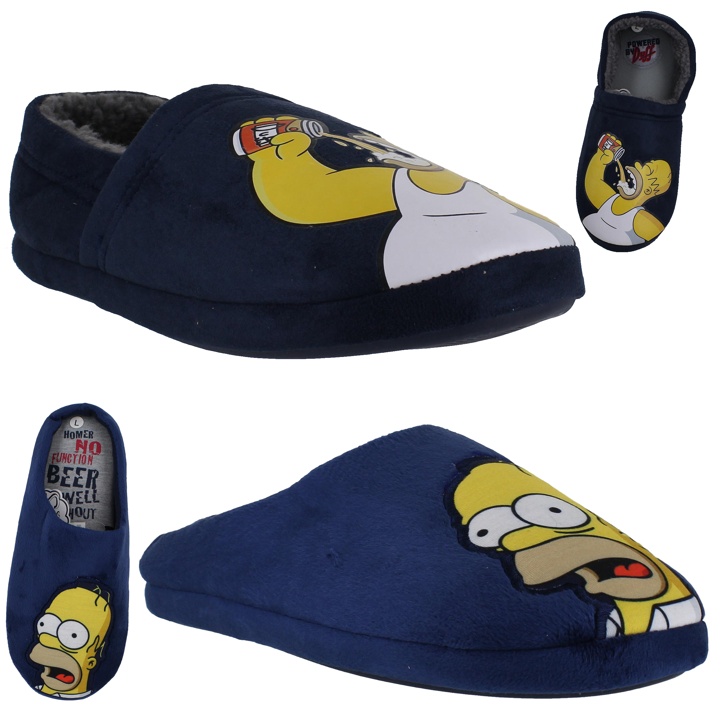 Mens Simpson Mule Slip On/Backed Cushioned Novelty Duff Slippers Sizes 6 to 11 Mens Simpson Mule Slip On/Backed Cushioned Novelty Duff Slippers Sizes 6 to 11