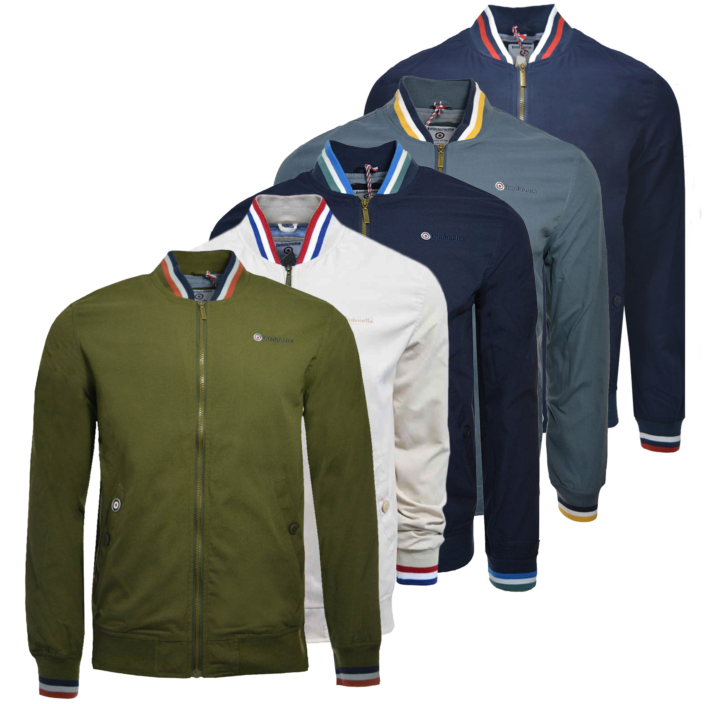 Mens Lambretta Classic Lightweight MA1 Bomber MOD SKA Jacket Coat Sizes S to 4XL