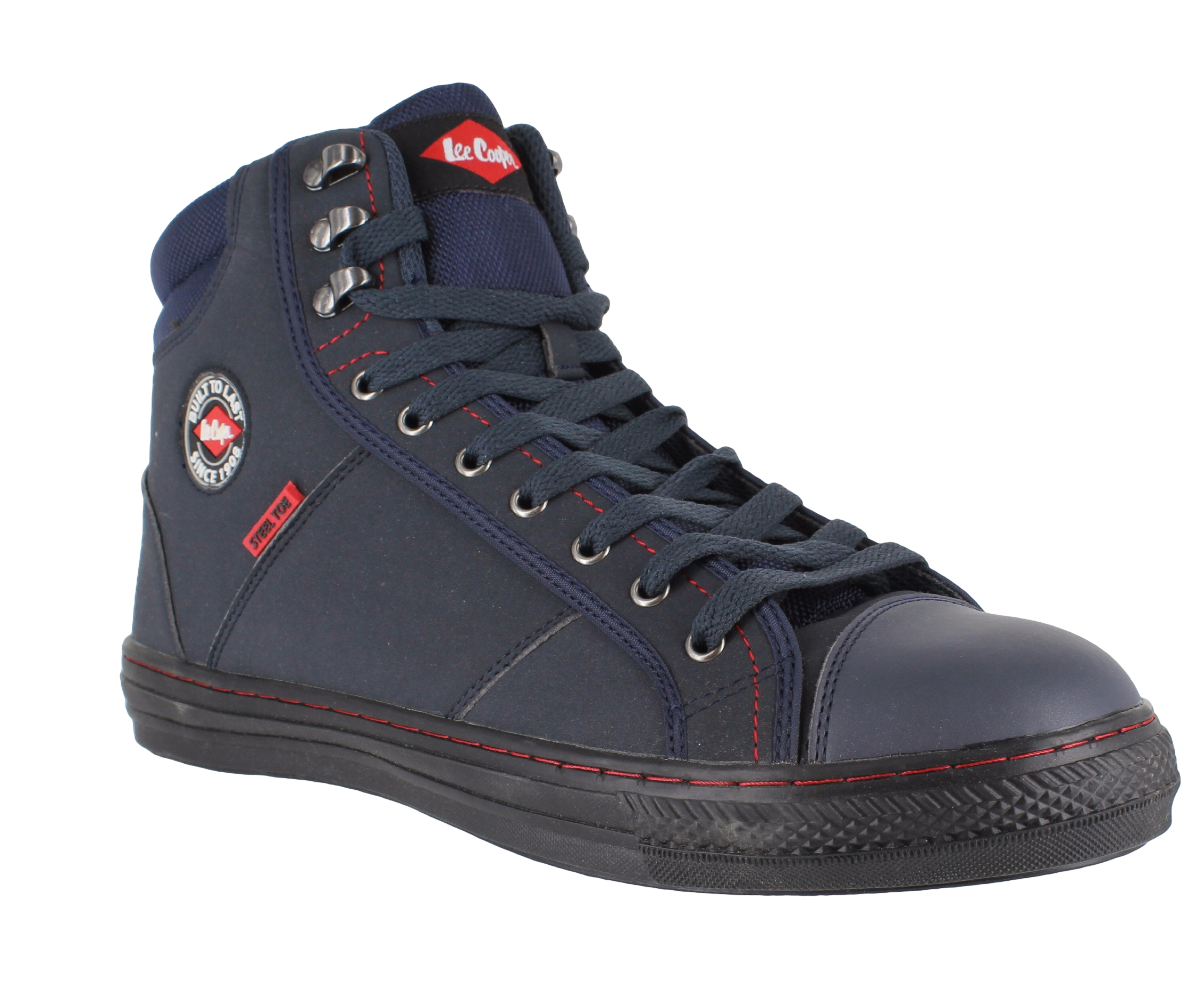 Mens Womens Lee Cooper Steel Toe SB Safety Baseball Boots High Top ...