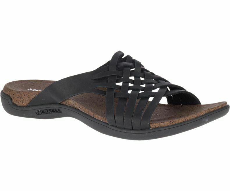 Merrell District Mahana Slide Damen Schwarze Slipper Merrell Damen District Mahana Slide Sandalen: