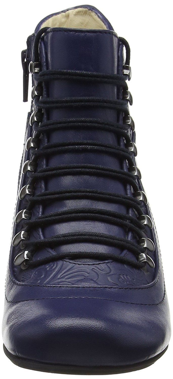 Hush Puppies Vivianna Womens Navy Victorian Ankle Zip Up Boots eBay