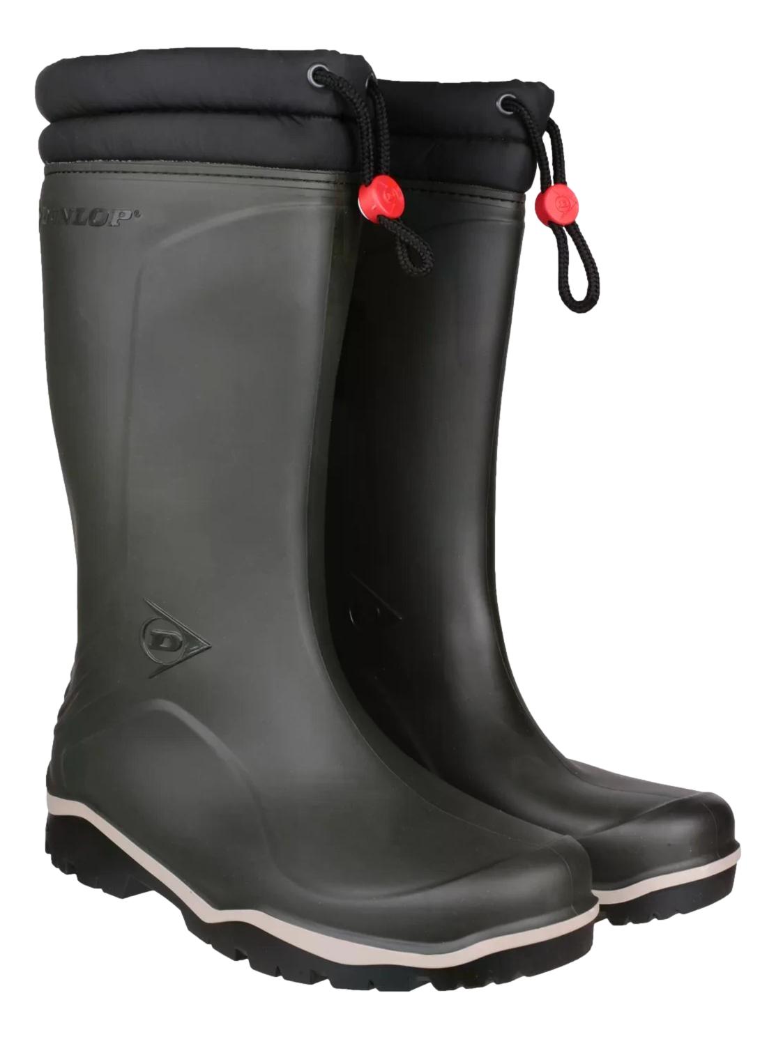 Dunlop Blizzard Herren Grün Zum Überziehen Gummi Hoch Gummistiefel - Bild 3 von 7