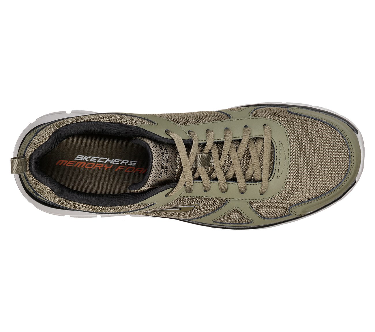 skechers lace up sneakers hombre olive