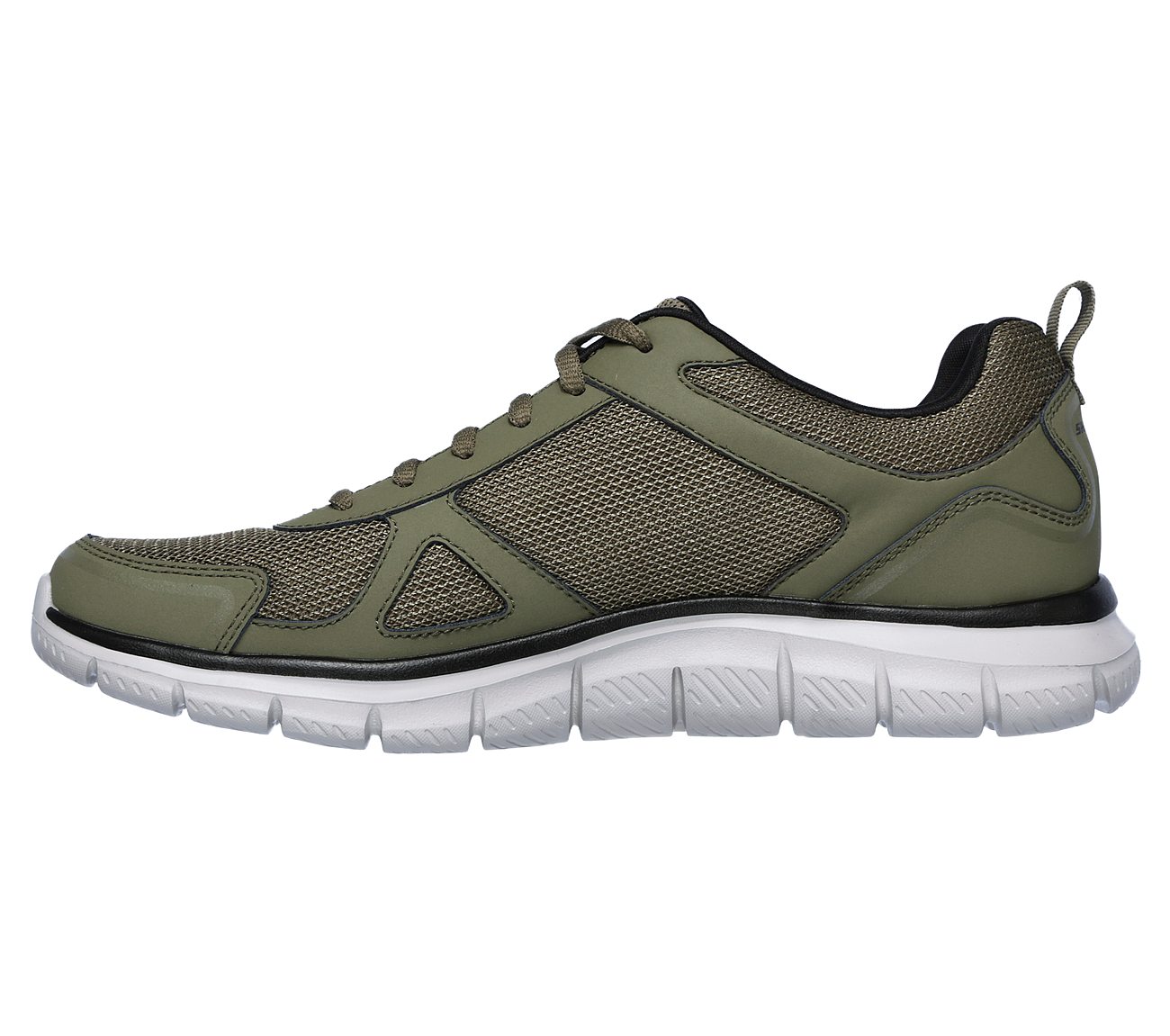 skechers lace up hombre olive