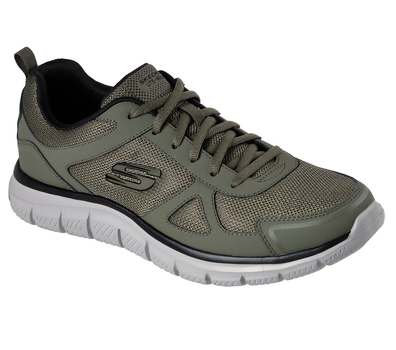 skechers lace up sneakers hombre olive