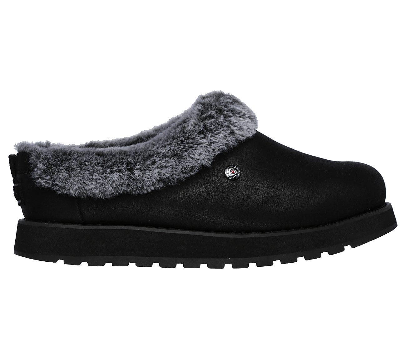 Skechers Bobs KeepsakesRem Womens Black Slip On Memory Foam Warm