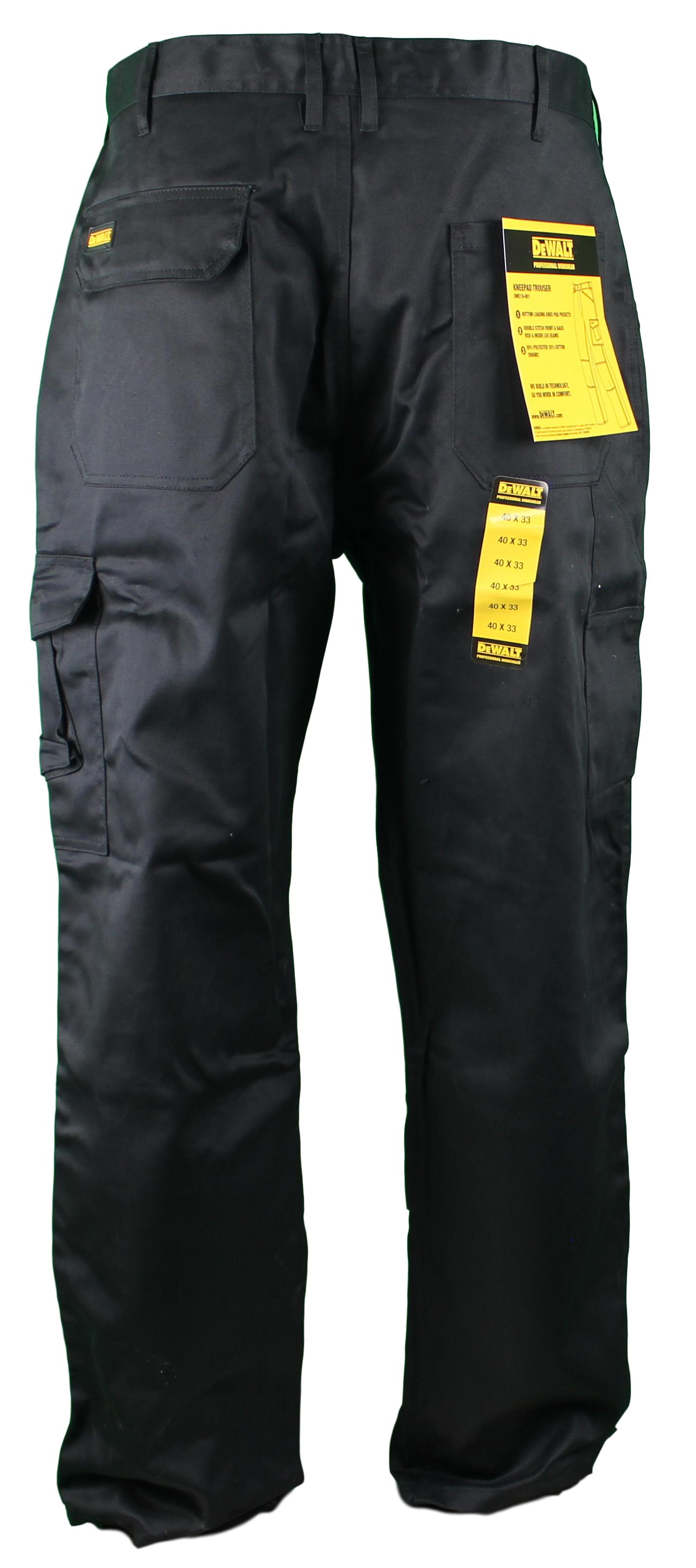 Mens DeWalt Knee-Pad Work Trade Trousers Waist 34 to 40 - 31"/33" Leg