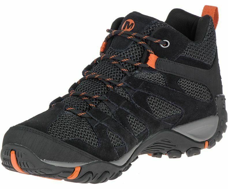 Mens Merrell Alverstone Mid Gore-Tex Waterproof Hiking Walking Boots ...