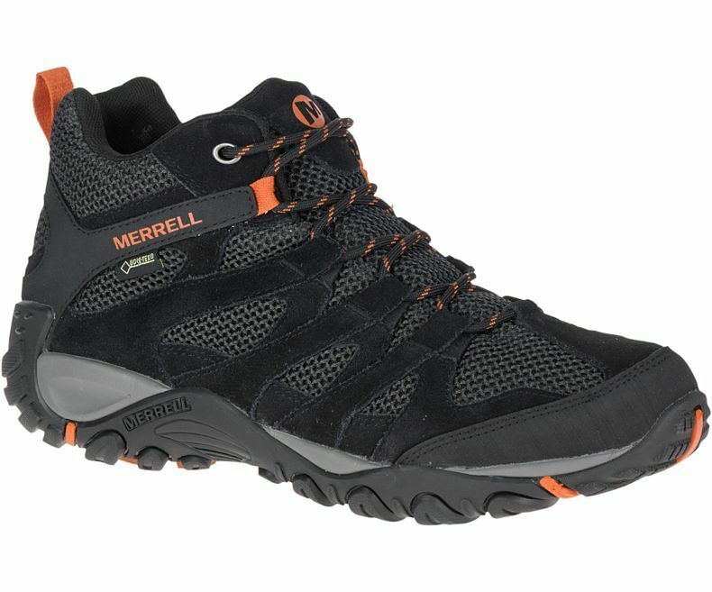 Mens Merrell Alverstone Mid Gore-Tex Waterproof Hiking Walking Boots ...