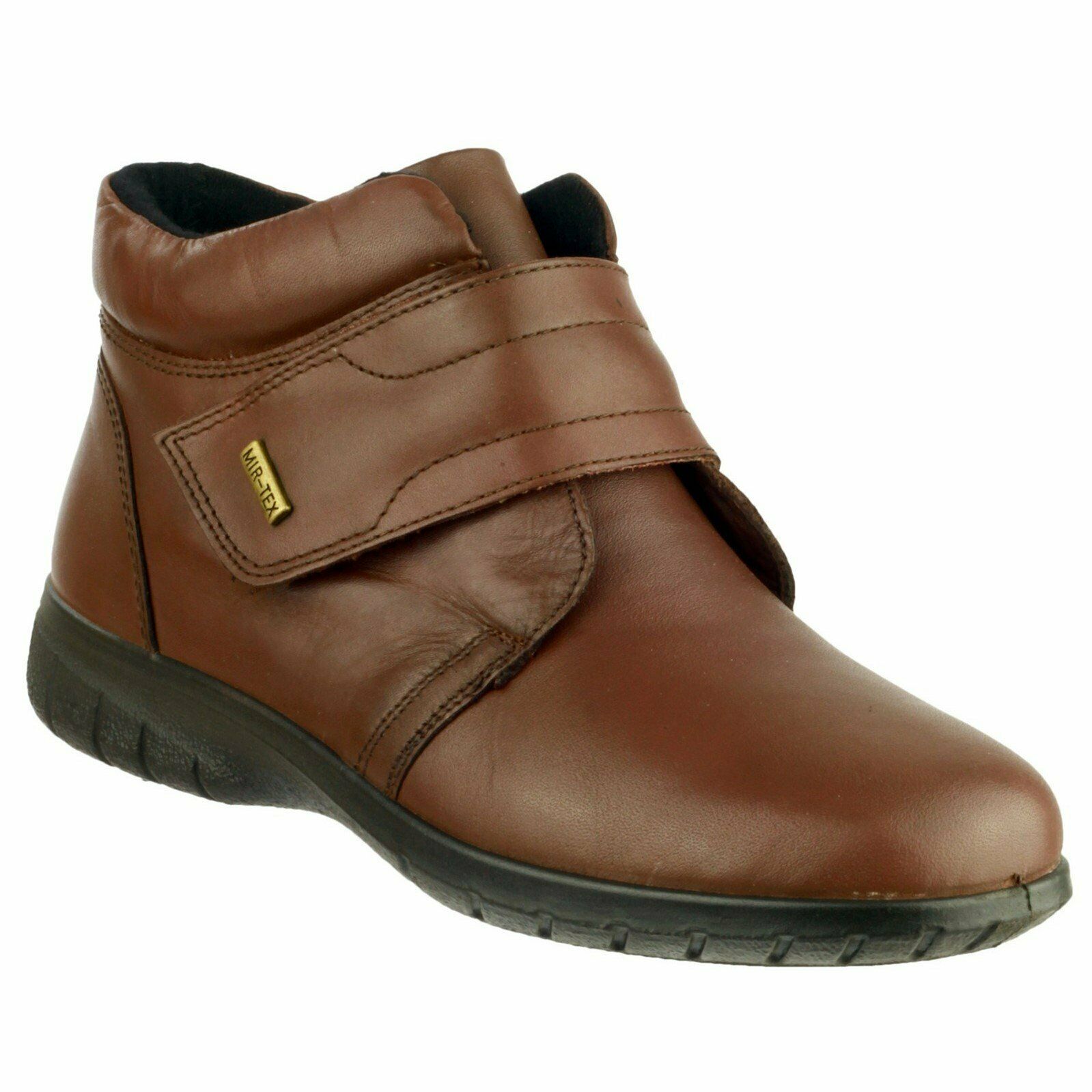ladies ankle boots with velcro fastening