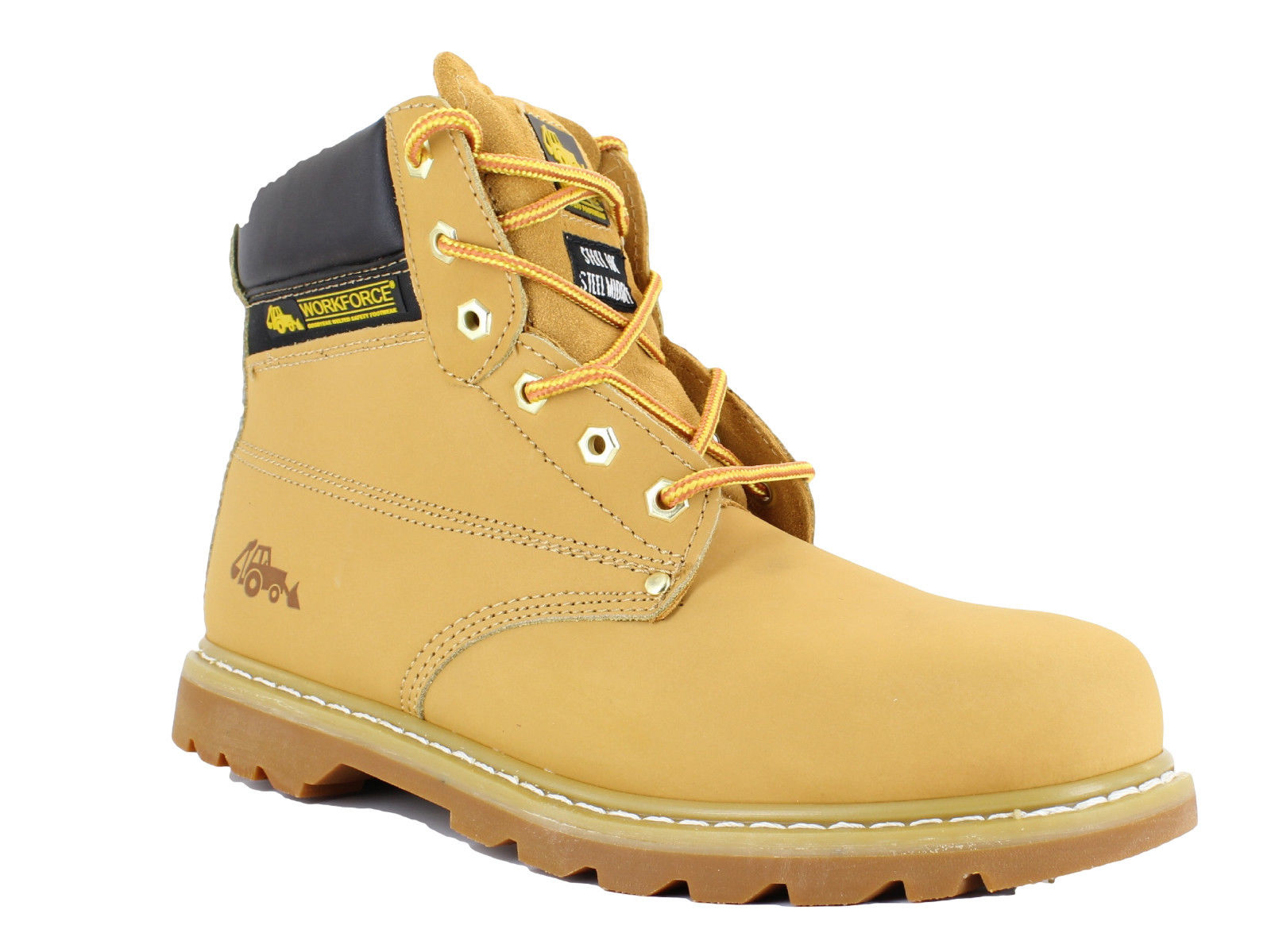 WorkForce Mens Honey SPB Safety Steel Toe and MidSole Boots | eBay