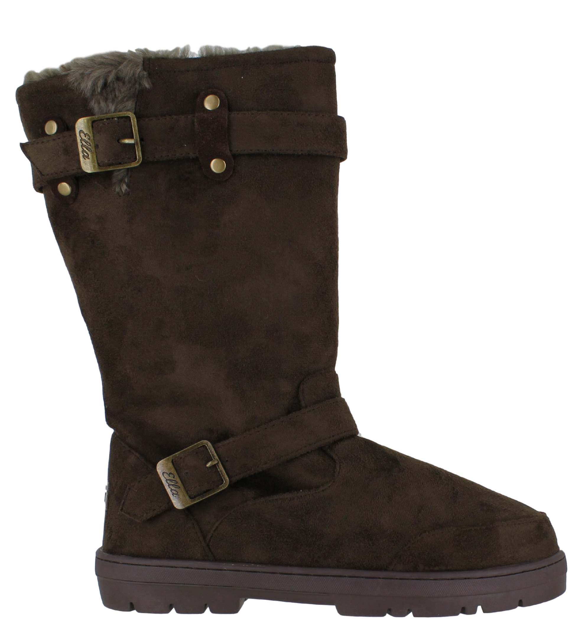 Womens ELLA Boots Faux Fur Winter Snow Warm Mid/High Leg Boots Sizes 3 ...