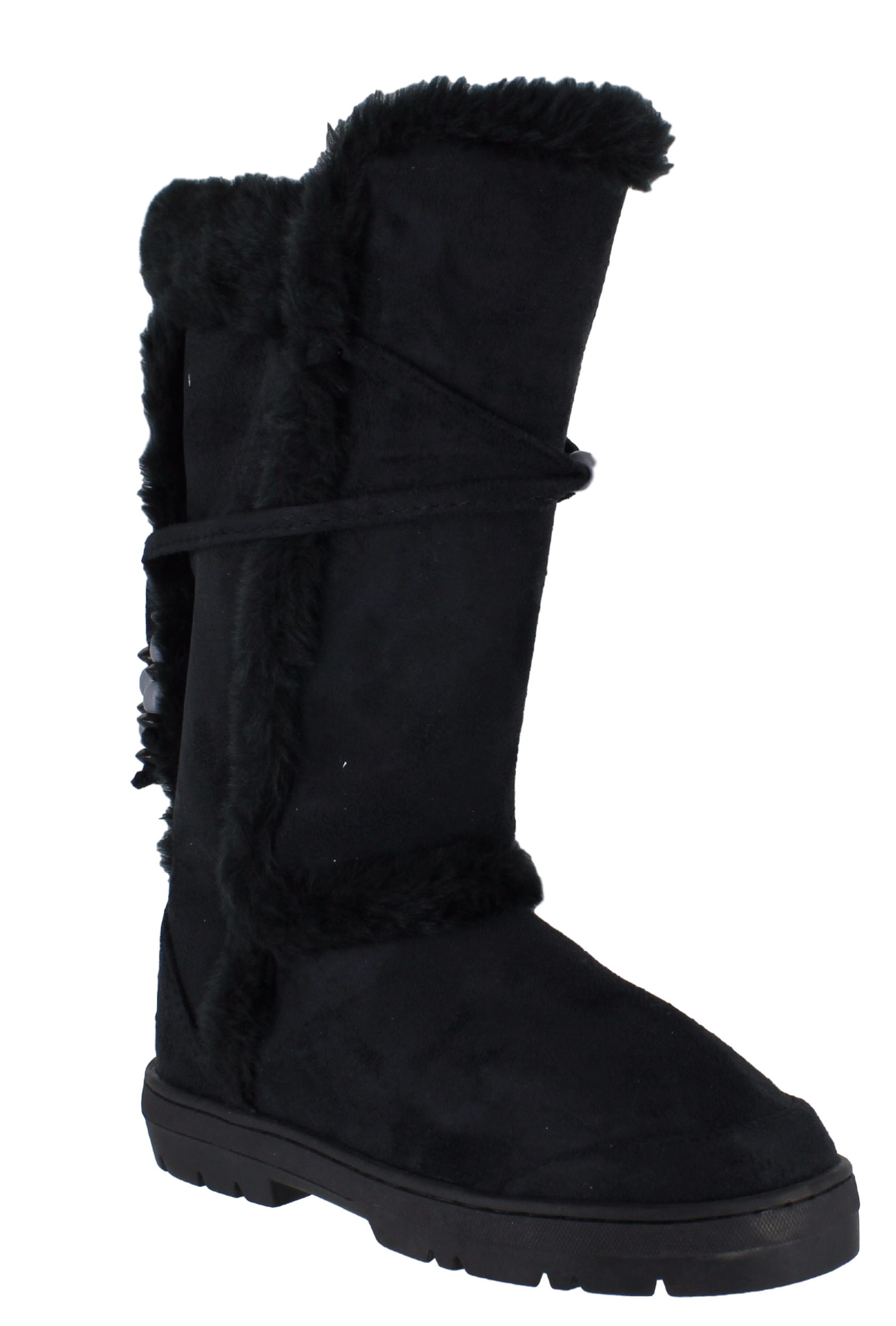 Womens ELLA Boots Faux Fur Winter Snow Warm Mid/High Leg Boots Sizes 3 ...