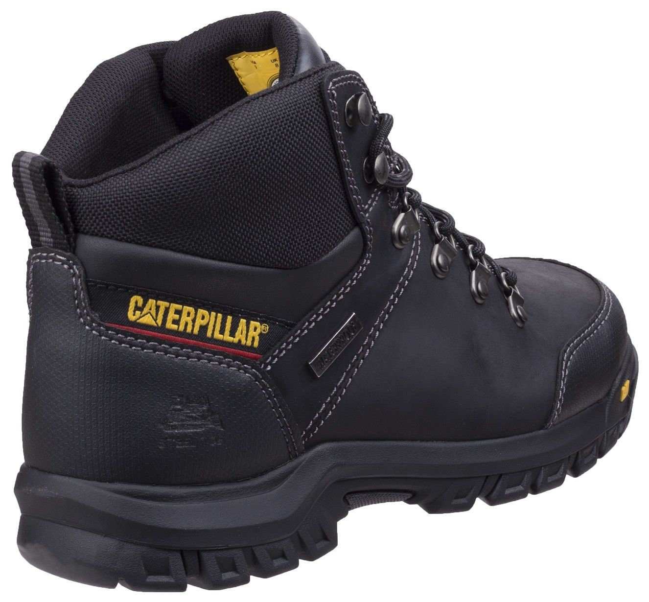 about Steel  S3 Work Boots - Safety Toe/Midsole - Details Caterpillar Water-Resistant Framework