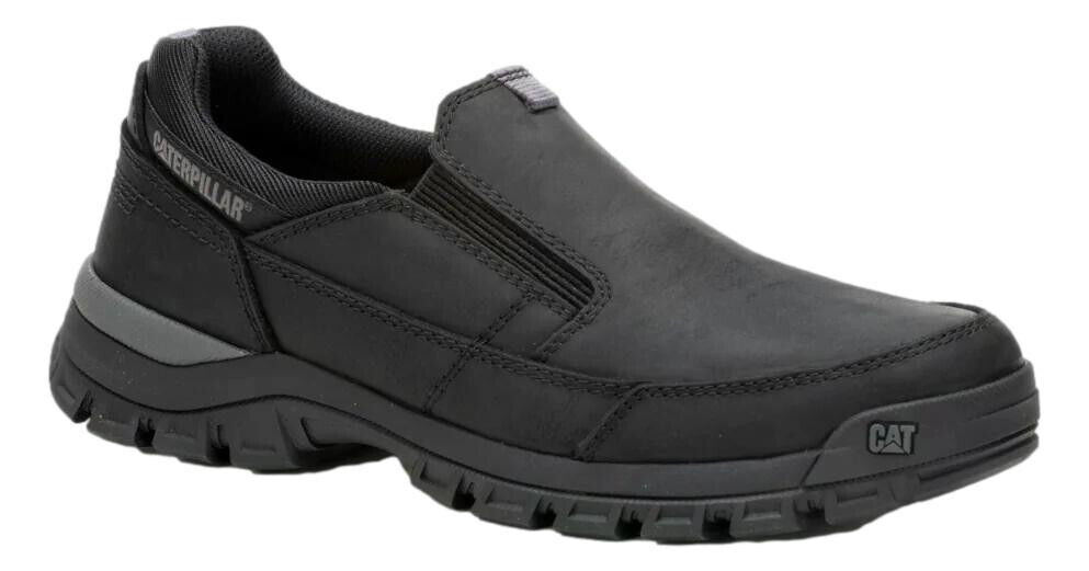 Caterpillar Threshold Herren Schwarz Slipper Freizeit Leder Sneaker Schuhe - Bild 1 von 6