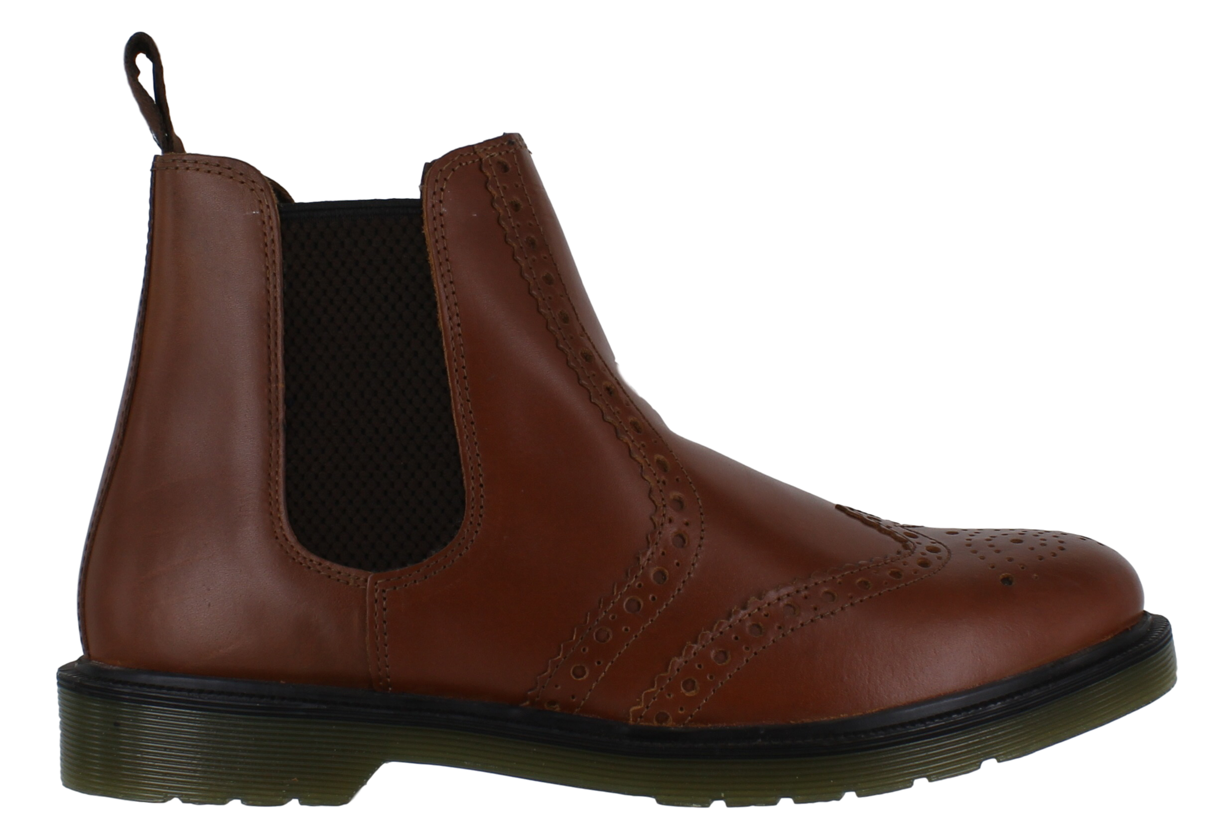 Hommes oaktrak belper cuir chelsea chaussures country slip on bottes tailles 6 à 12
