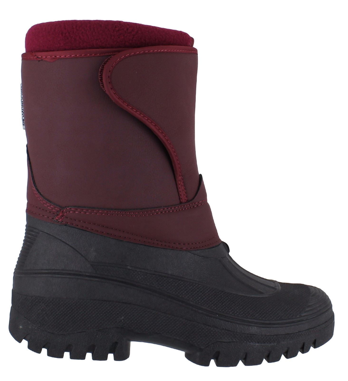 Womens Nubuck Style Easy Velcro Winter Stable Yard Snow Boots Sizes 4 to 8