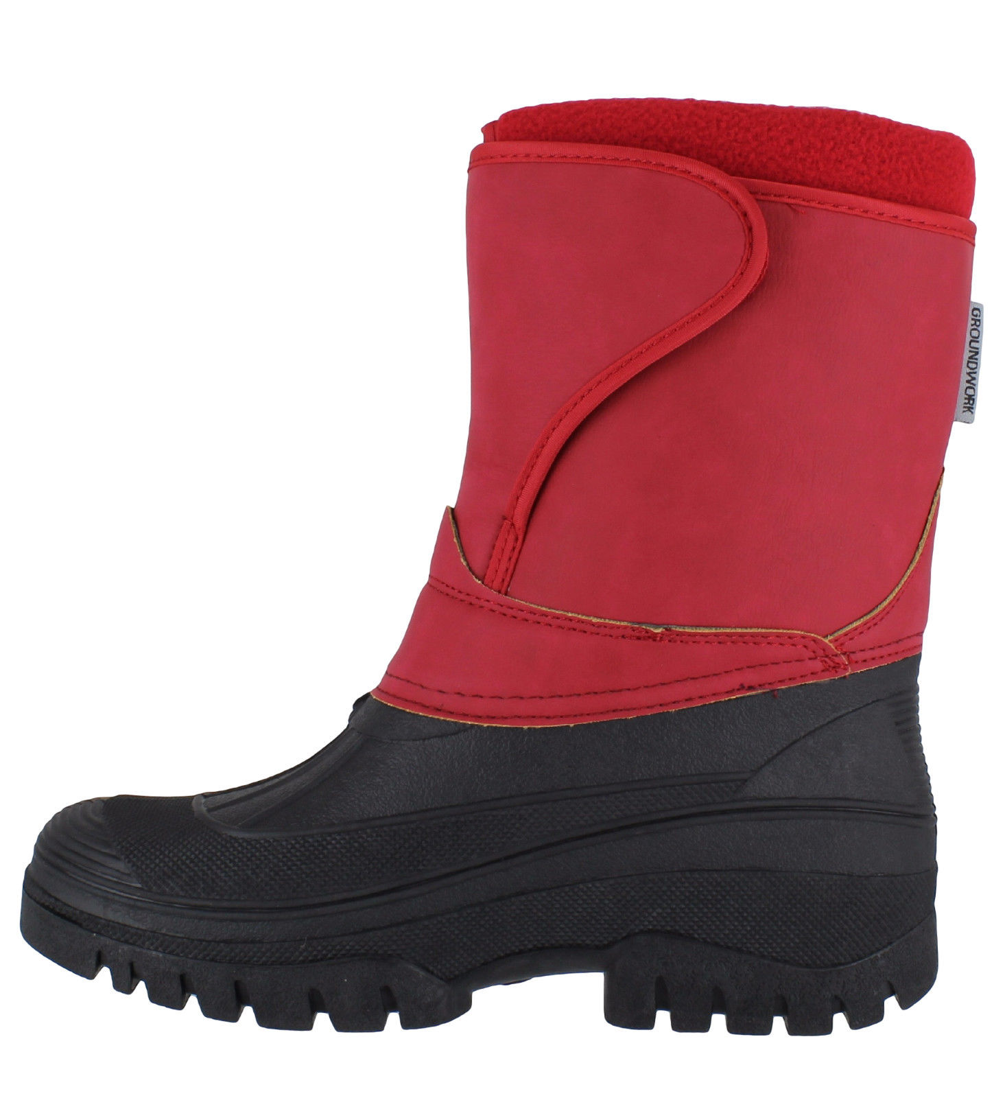 Groundwork LS89nub Womens Red Nubuck Style Velcro Winter Stable Yard Boots