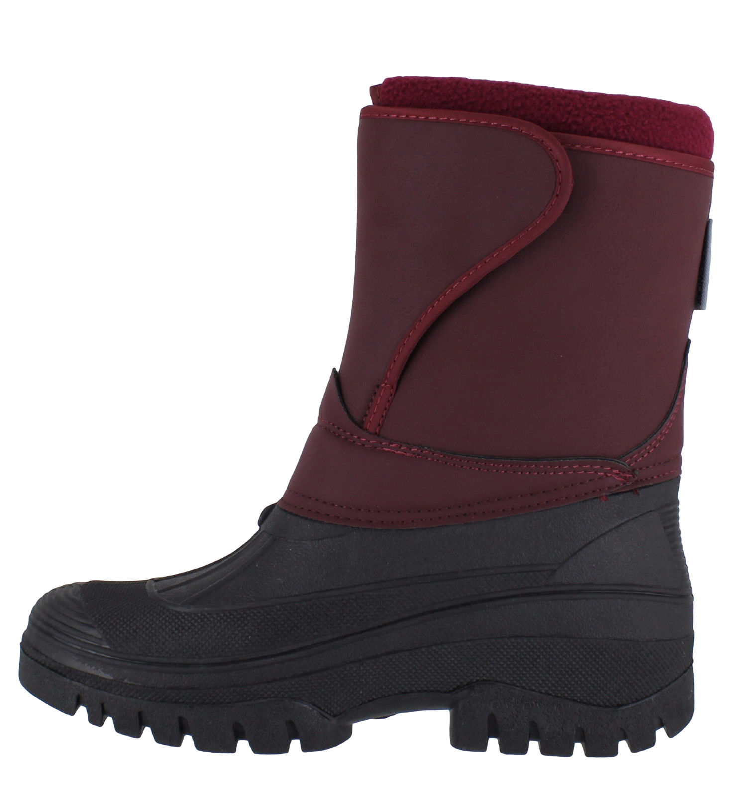 Womens Nubuck Style Easy Velcro Winter Stable Yard Snow Boots Sizes 4 to 8