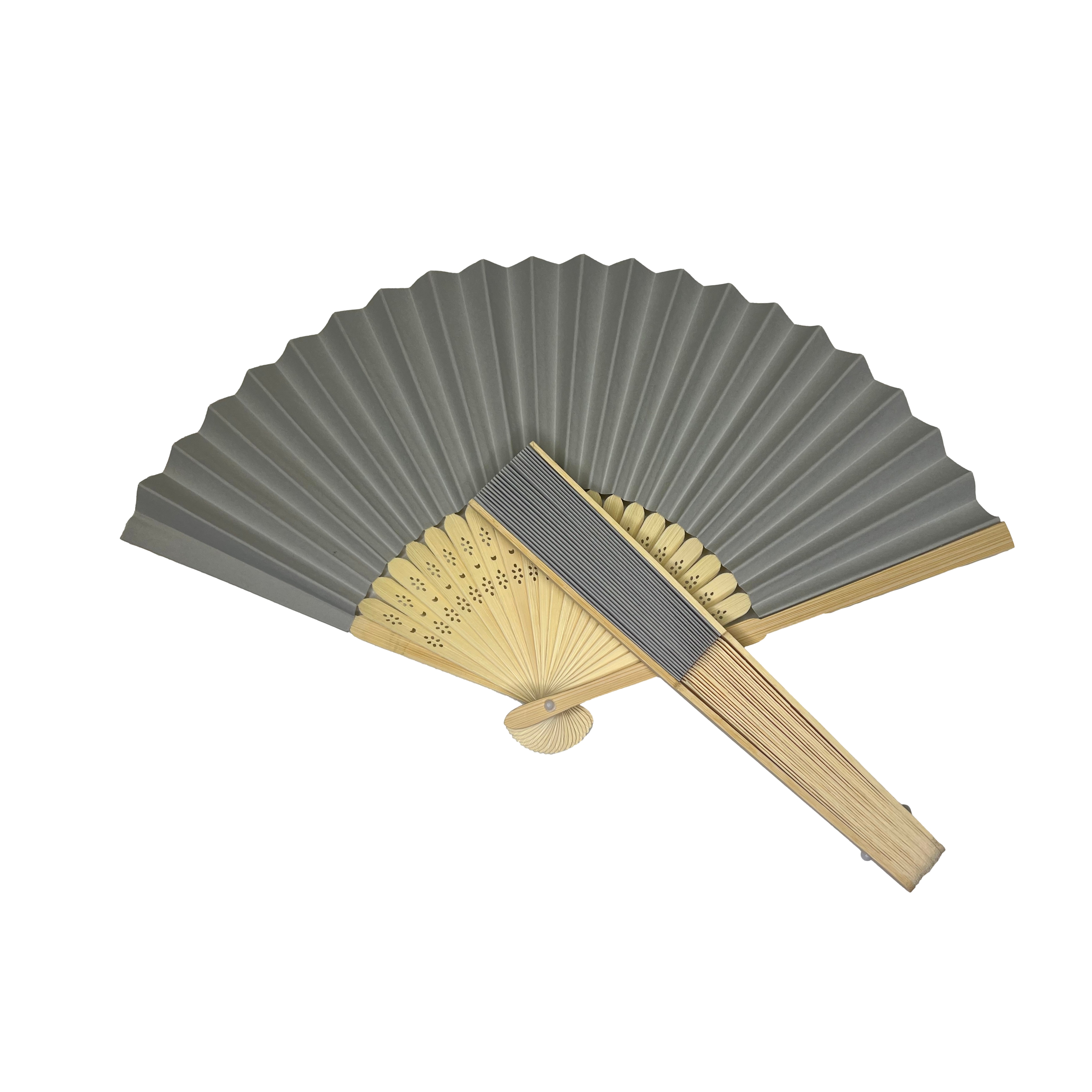 Paper Foldable Hand Held Bamboo Wooden Fan by Parev