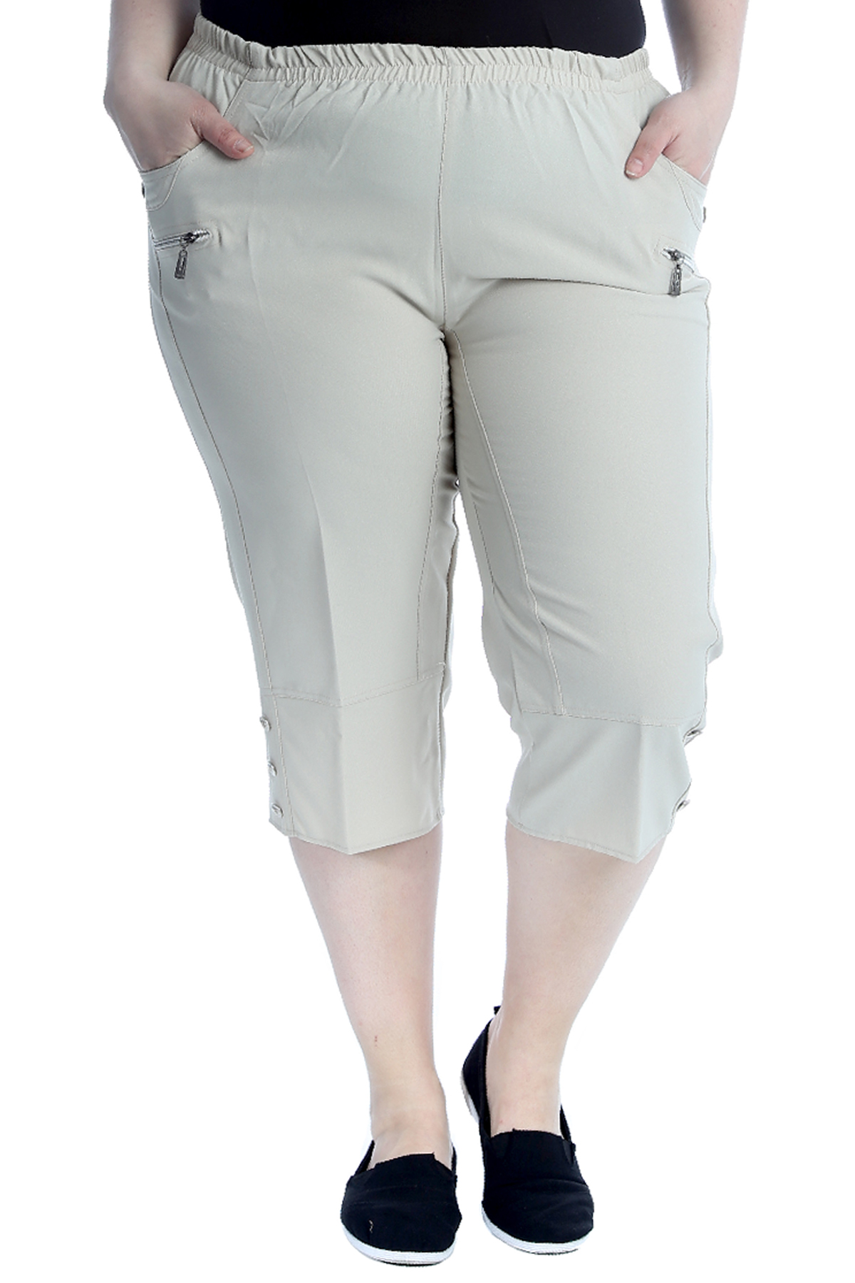 plus size capri trousers