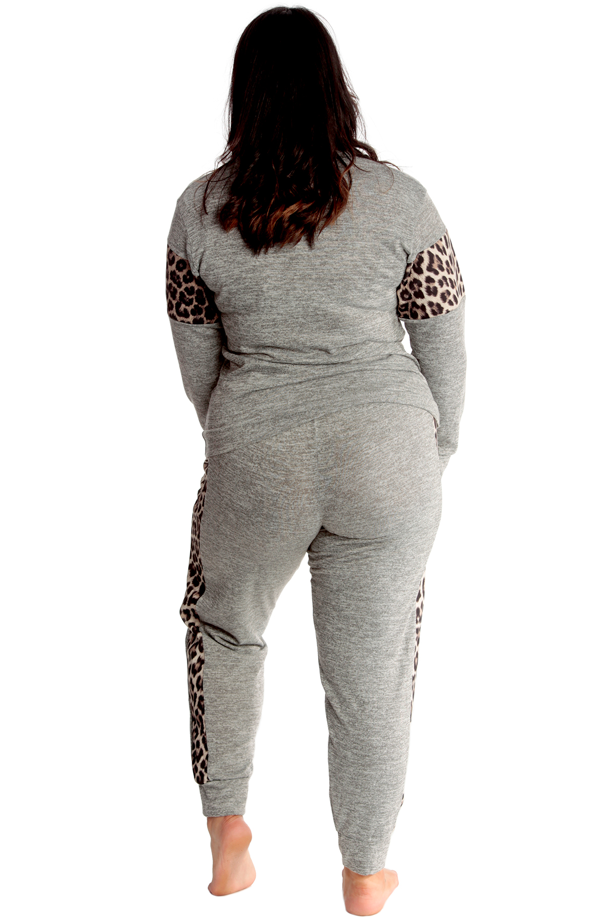 New Womens Plus Size Tracksuit Ladies Animal Leopard Print ...