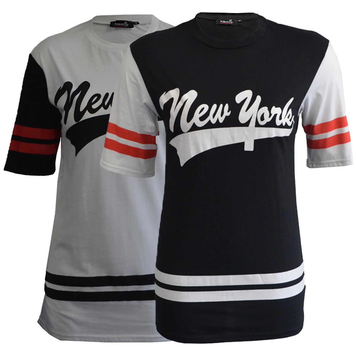 New Womens Top Ladies Baseball T Shirt New York Varsity ...