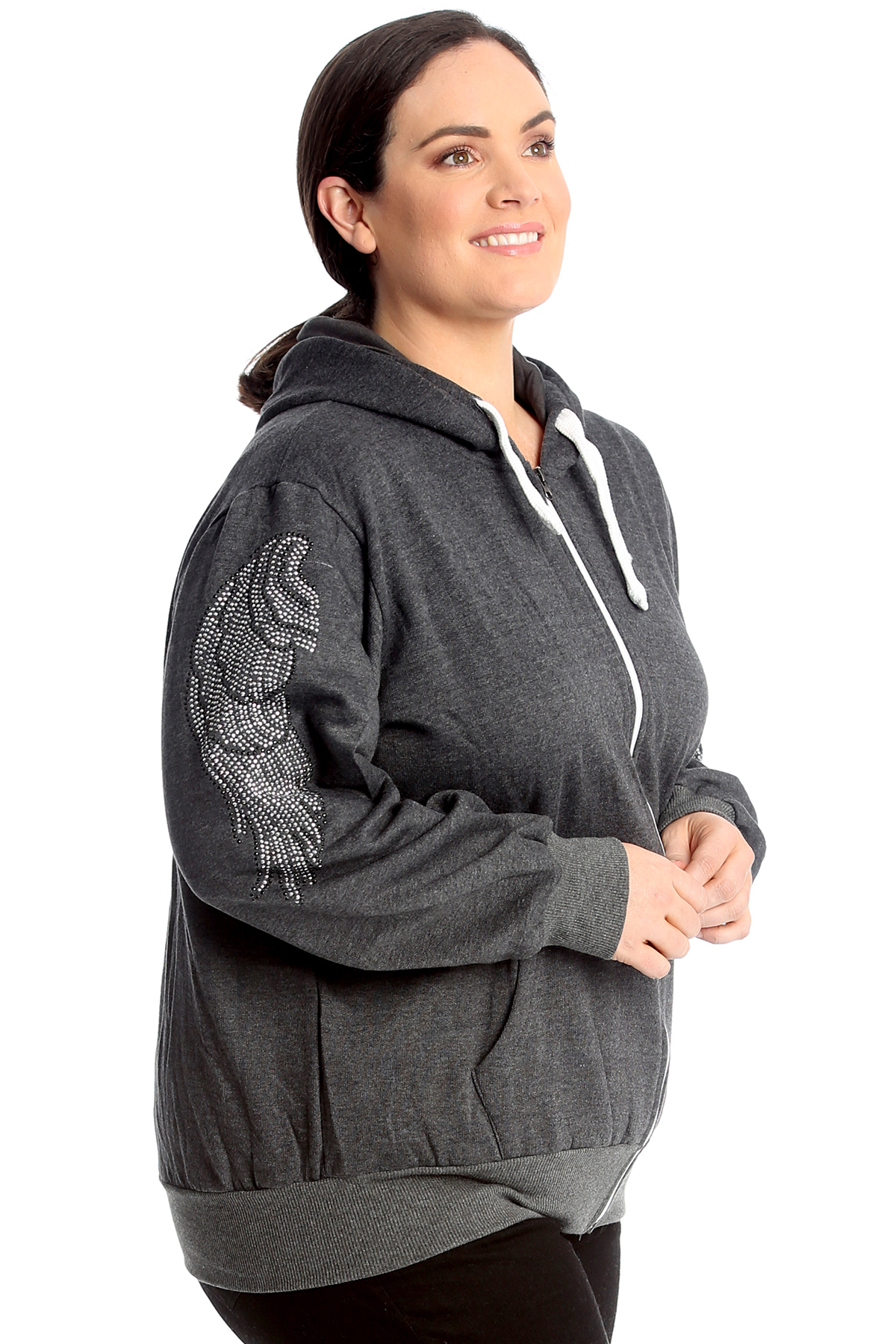 angel wing hoodie plus size