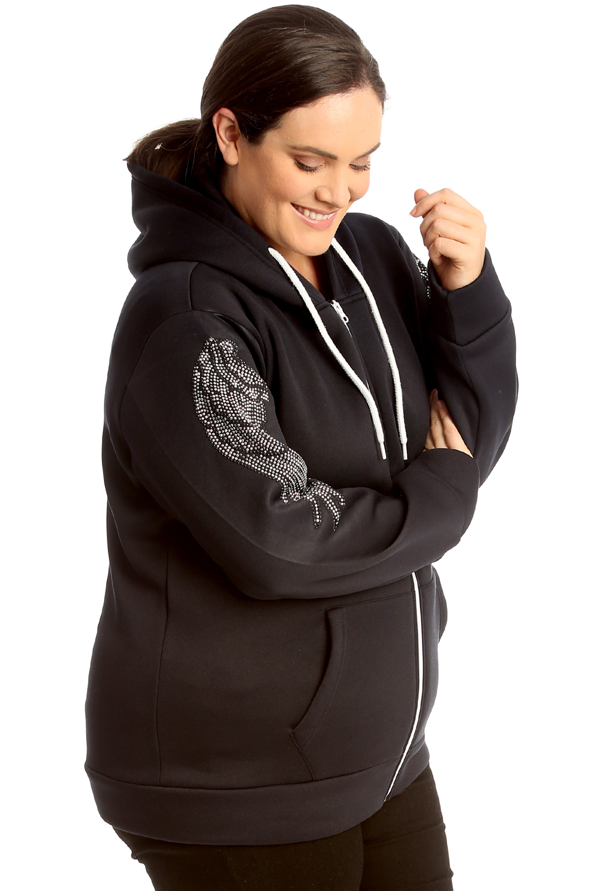 angel wing hoodie plus size