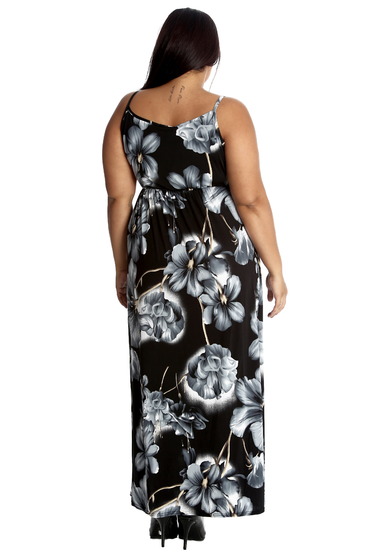 New Ladies Plus Size Maxi Dress Womens Tank Top Style Sleeveless Floral ...