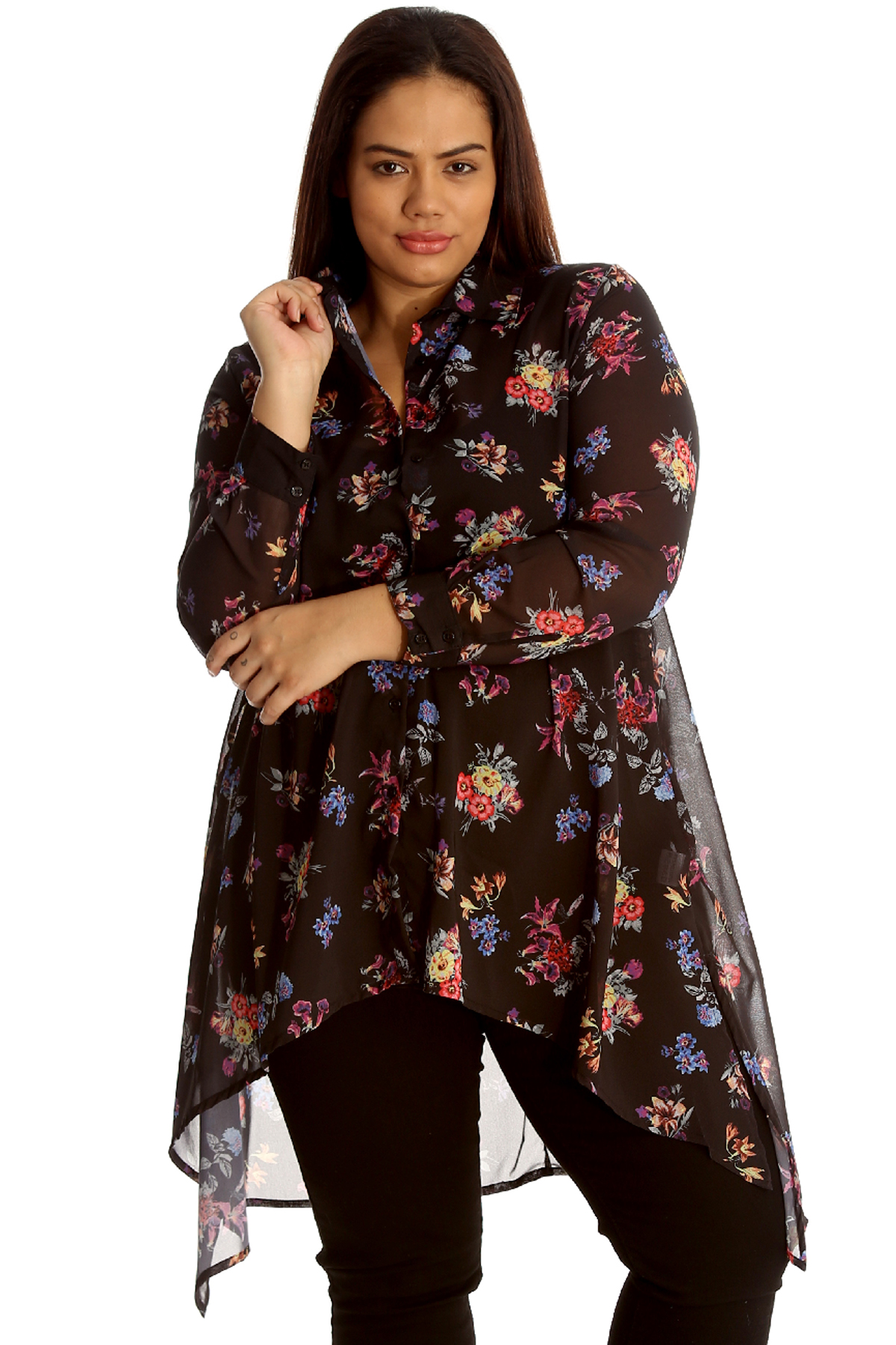 women's plus size chiffon tops