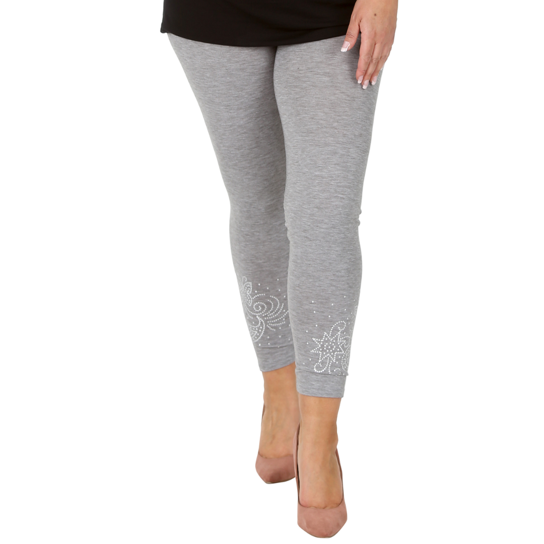 Nouvelle Women Plus Size Dot Foil Butterfly Print Full Length Leggings Elasticat - Picture 29 of 37