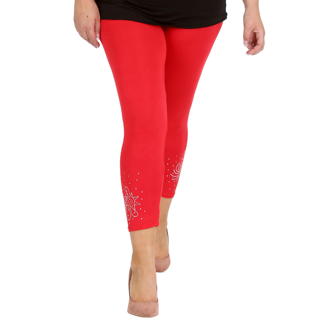 Nouvelle Women Plus Size Dot Foil Butterfly Print Full Length Leggings Elasticat - Picture 10 of 37