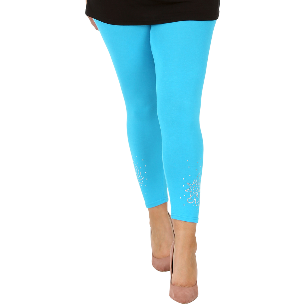 Nouvelle Women Plus Size Dot Foil Butterfly Print Full Length Leggings Elasticat - Picture 33 of 37