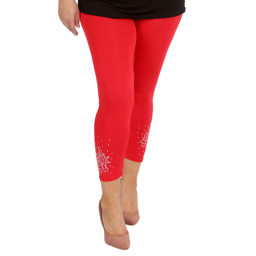 Nouvelle Women Plus Size Dot Foil Butterfly Print Full Length Leggings Elasticat - Picture 12 of 37