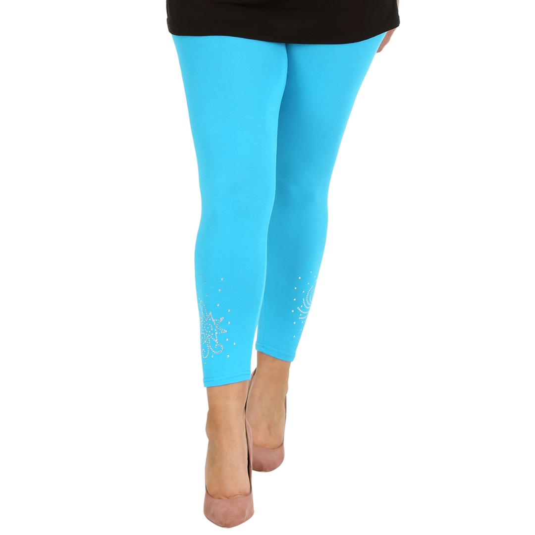 Nouvelle Women Plus Size Dot Foil Butterfly Print Full Length Leggings Elasticat - Picture 35 of 37