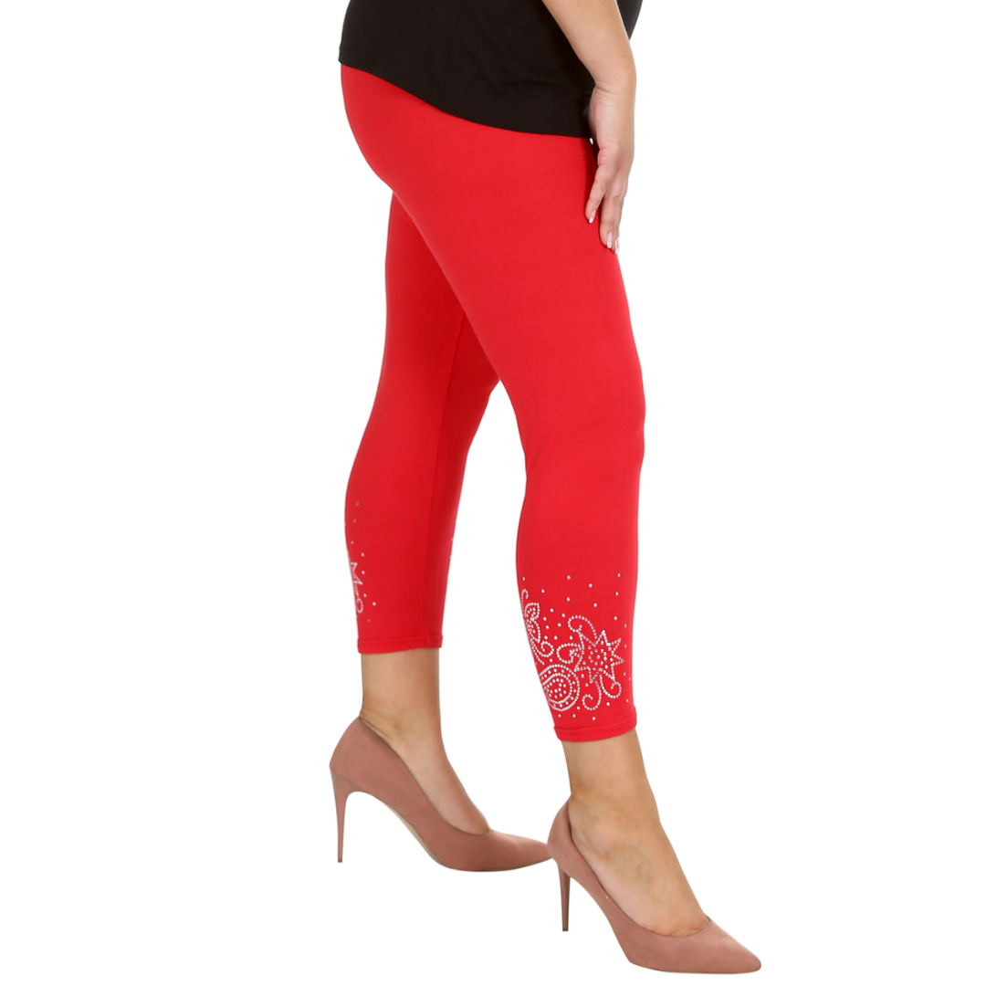 Nouvelle Women Plus Size Dot Foil Butterfly Print Full Length Leggings Elasticat - Picture 14 of 37