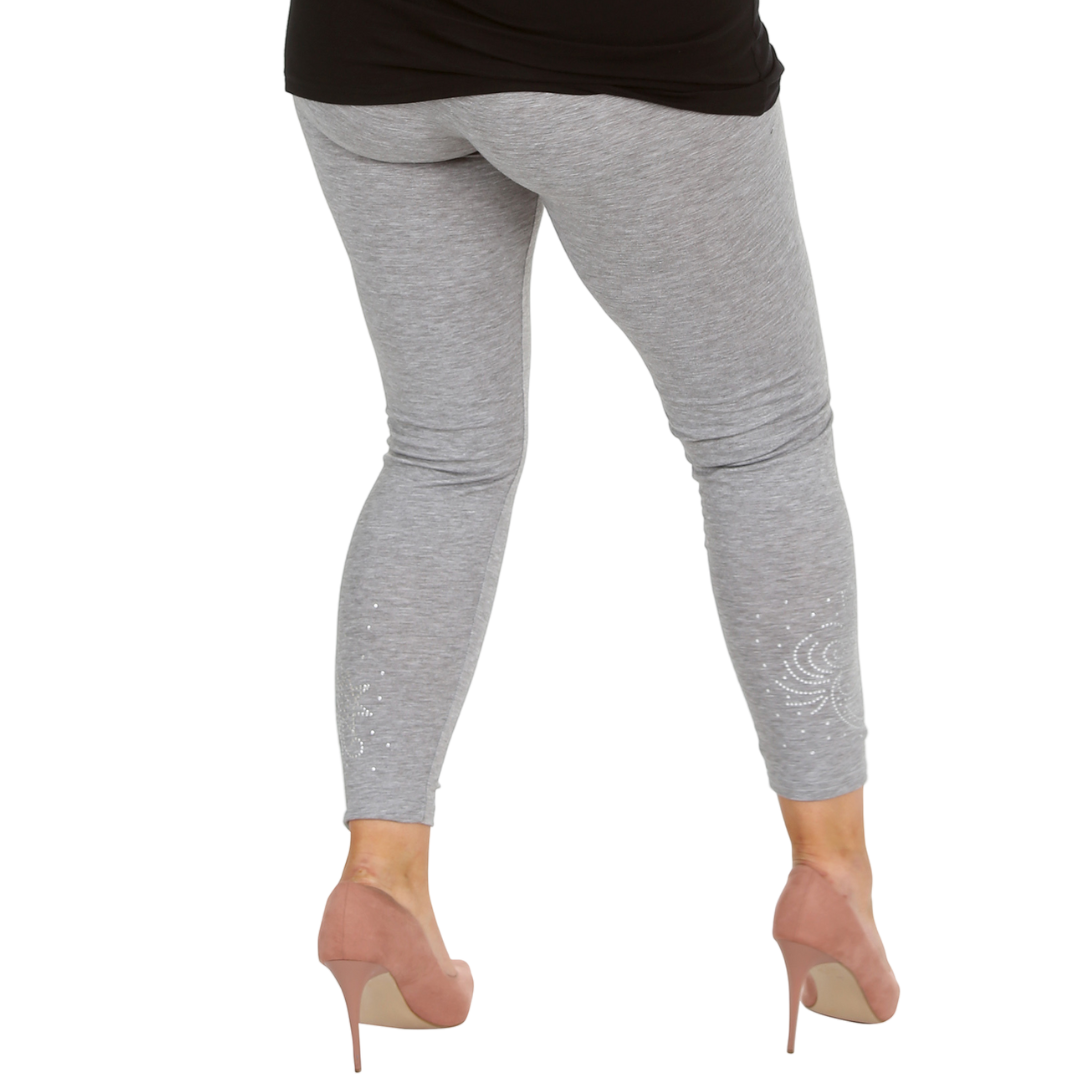 Nouvelle Women Plus Size Dot Foil Butterfly Print Full Length Leggings Elasticat - Picture 28 of 37