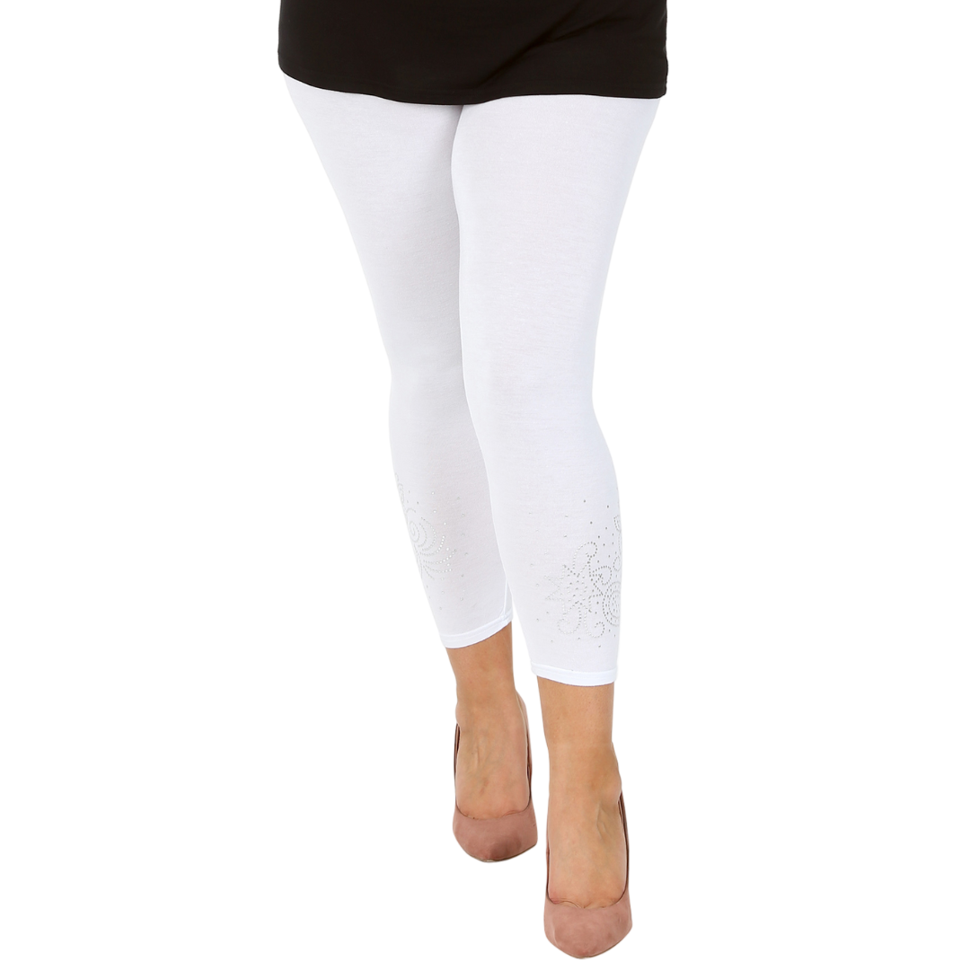 Nouvelle Women Plus Size Dot Foil Butterfly Print Full Length Leggings Elasticat - Picture 23 of 37