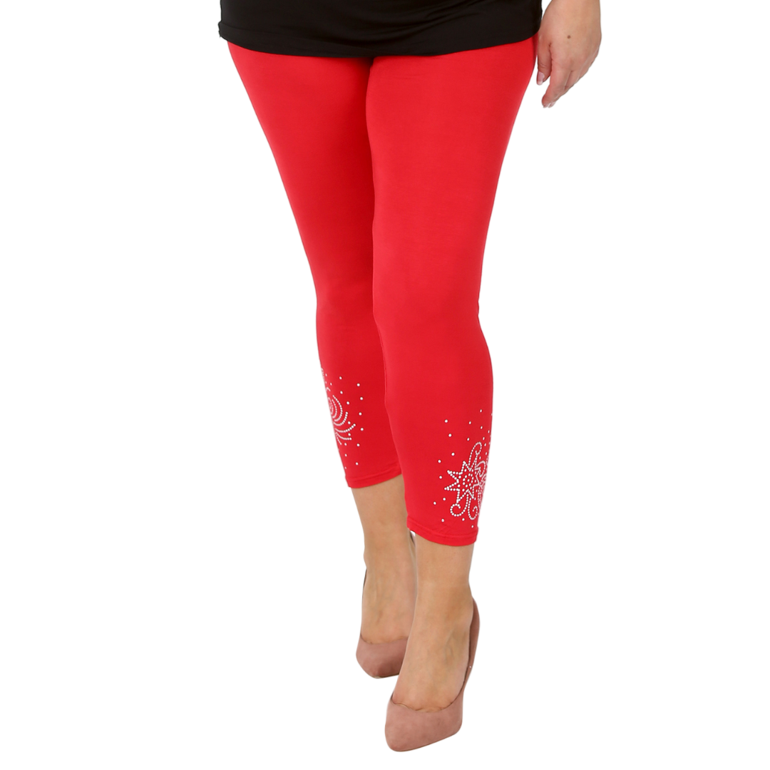 Nouvelle Women Plus Size Dot Foil Butterfly Print Full Length Leggings Elasticat - Picture 11 of 37