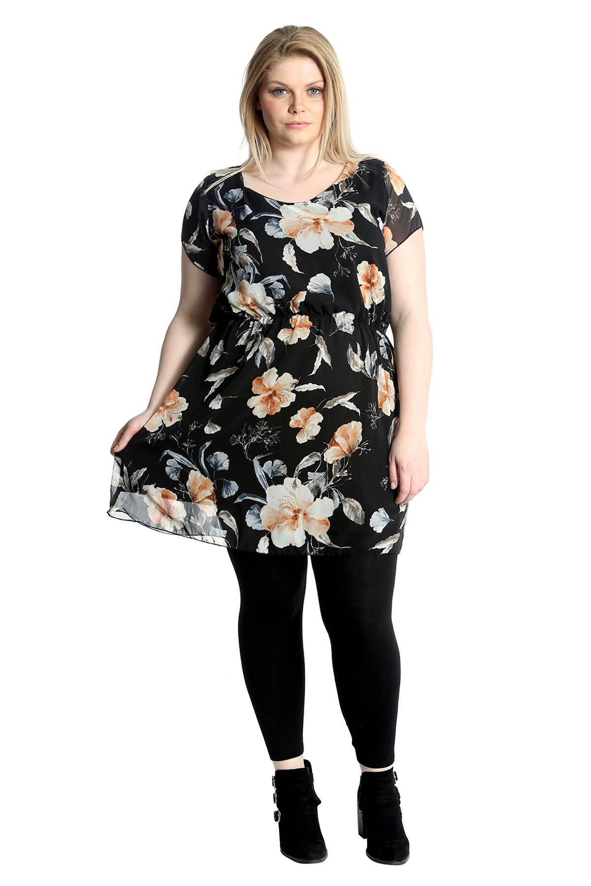 flower plus size dresses