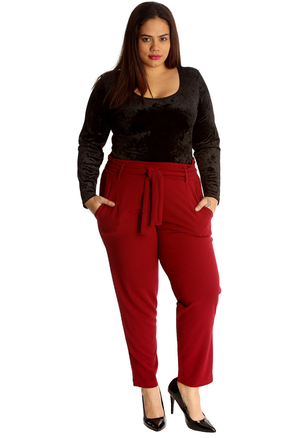 New Womens Plus Size Trousers Ladies 