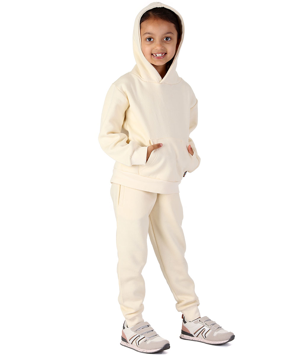 New Kids Tracksuit Fleece Overhead Hoodie Jogging Bottoms Drawstring Cuffed Warm - Picture 34 of 56