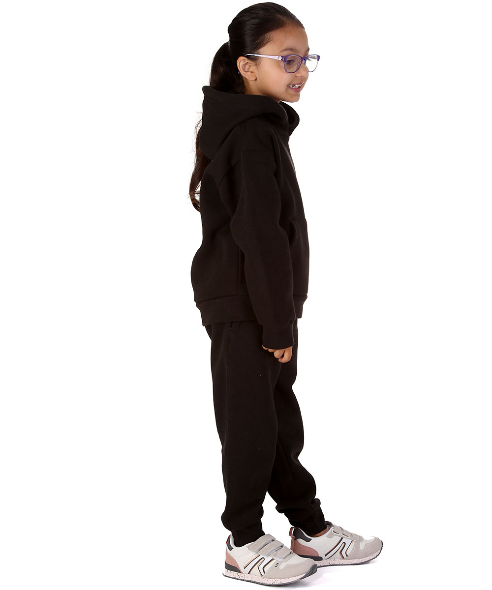New Kids Tracksuit Fleece Overhead Hoodie Jogging Bottoms Drawstring Cuffed Warm - Picture 13 of 56