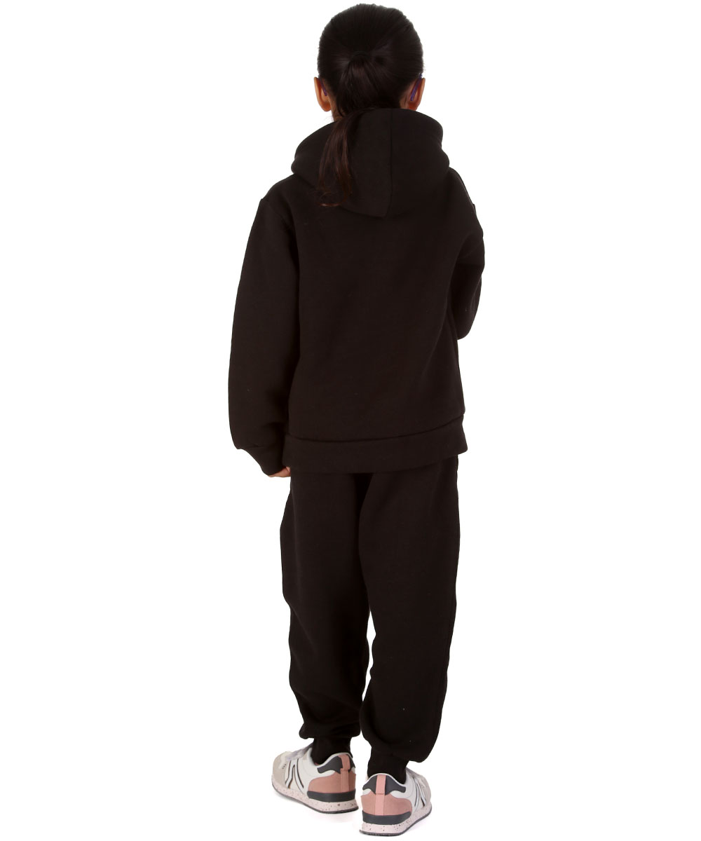 New Kids Tracksuit Fleece Overhead Hoodie Jogging Bottoms Drawstring Cuffed Warm - Picture 14 of 56