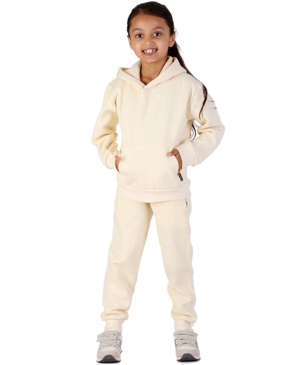 New Kids Tracksuit Fleece Overhead Hoodie Jogging Bottoms Drawstring Cuffed Warm - Picture 32 of 56